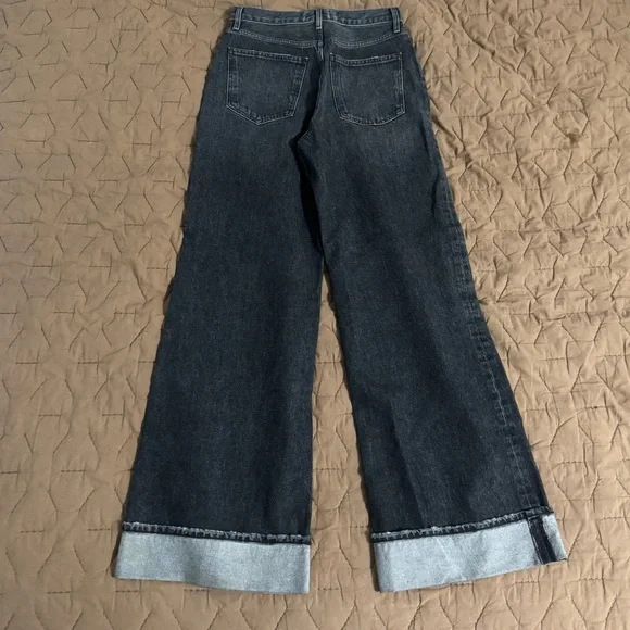 Agolde Dame High Rise Wide Leg Jeans in Ditch - Picture 3 of 5